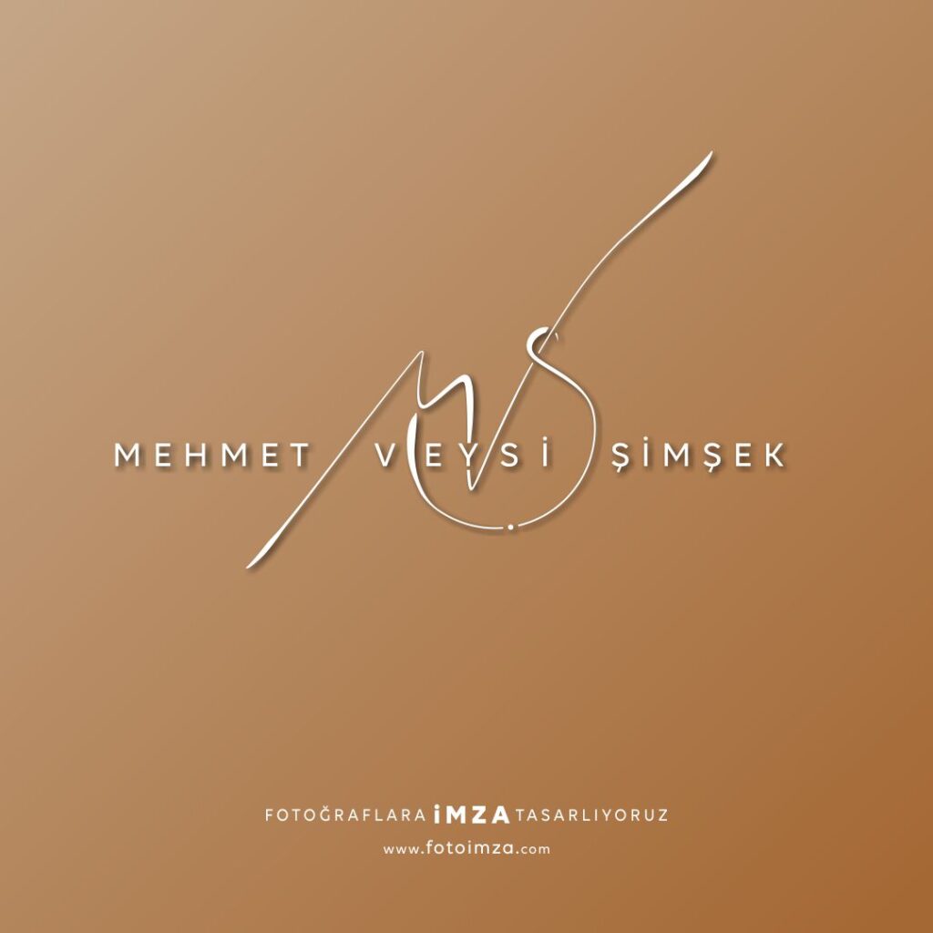 Mehmet minimal imza logo örneği