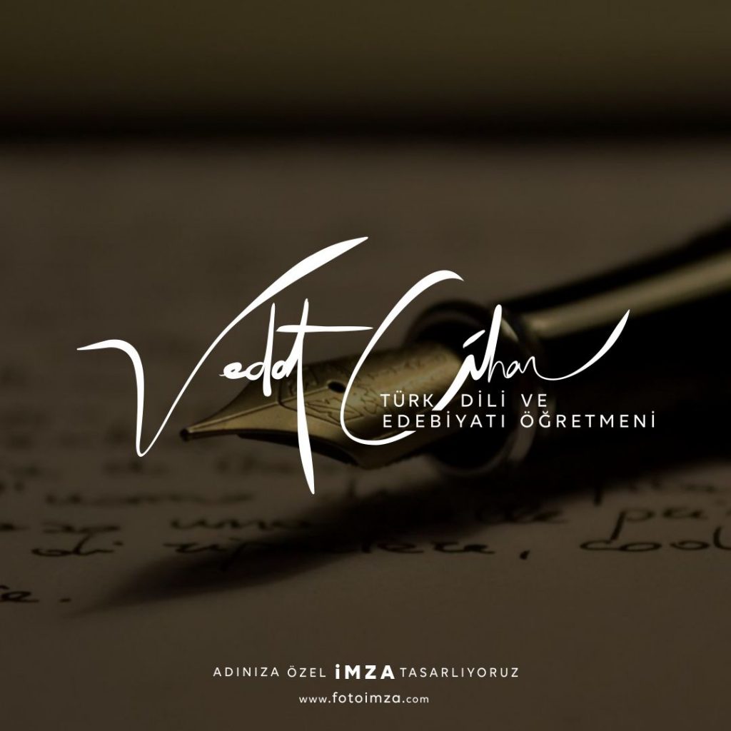 Vedat isme özel imza logo
