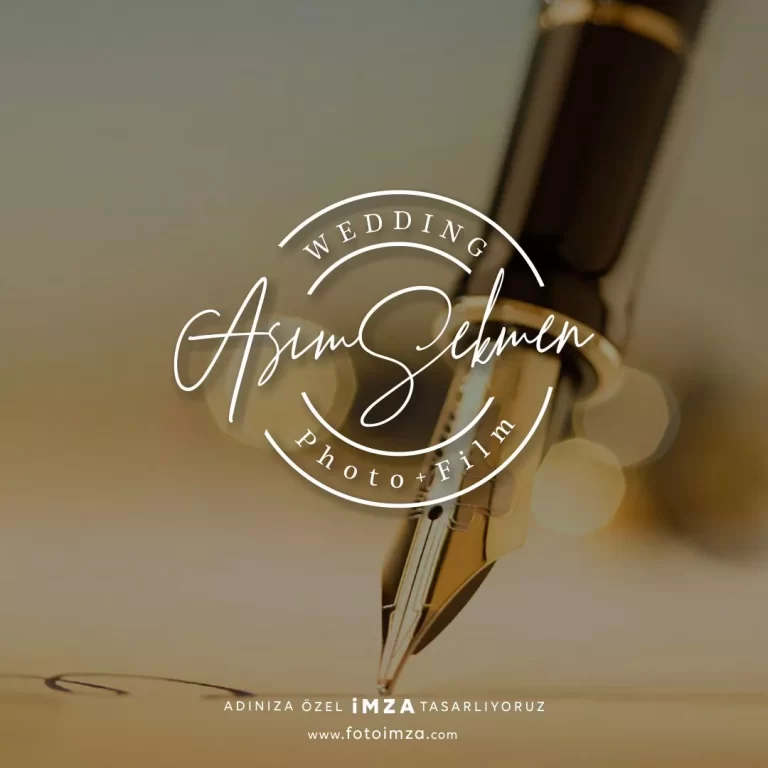 Wedding Photographer imza logo örnekleri