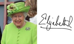 Kraliçe Elizabeth imzası