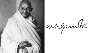 Mahatma Gandhi imzası
