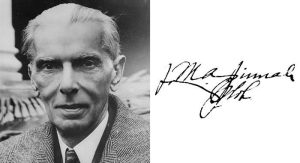 Muhammad Ali Jinnah imzası