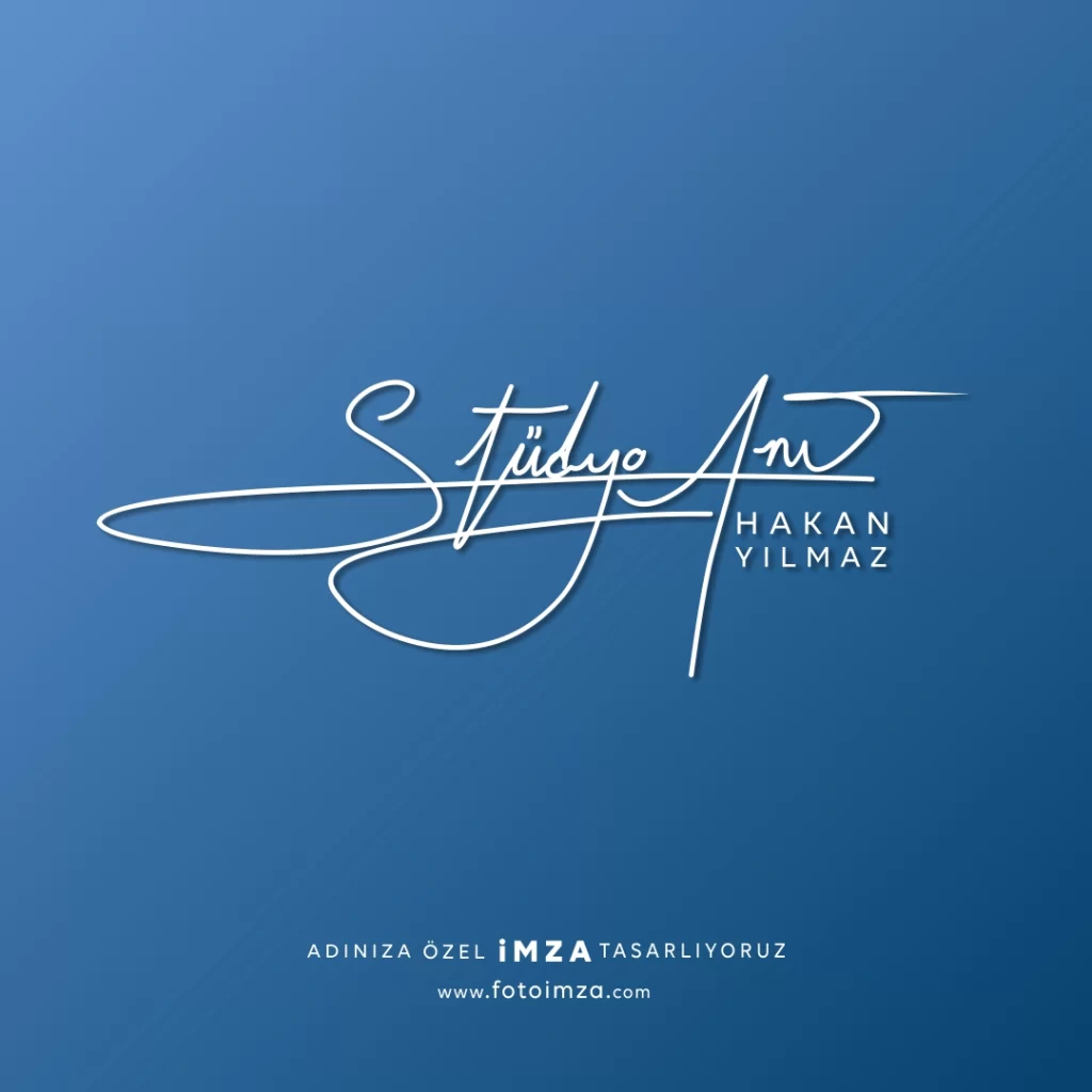 Stüdyo adına özel imza logo örnekleri
