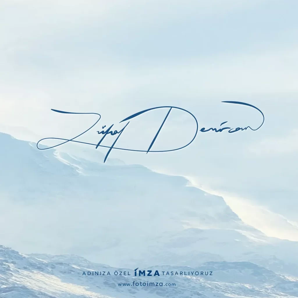 Zühal isme özel imza tasarımı Z harfi