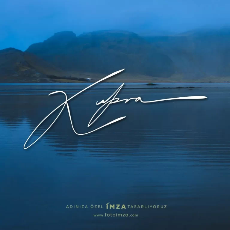 Kübra isme özle imza tasarımı