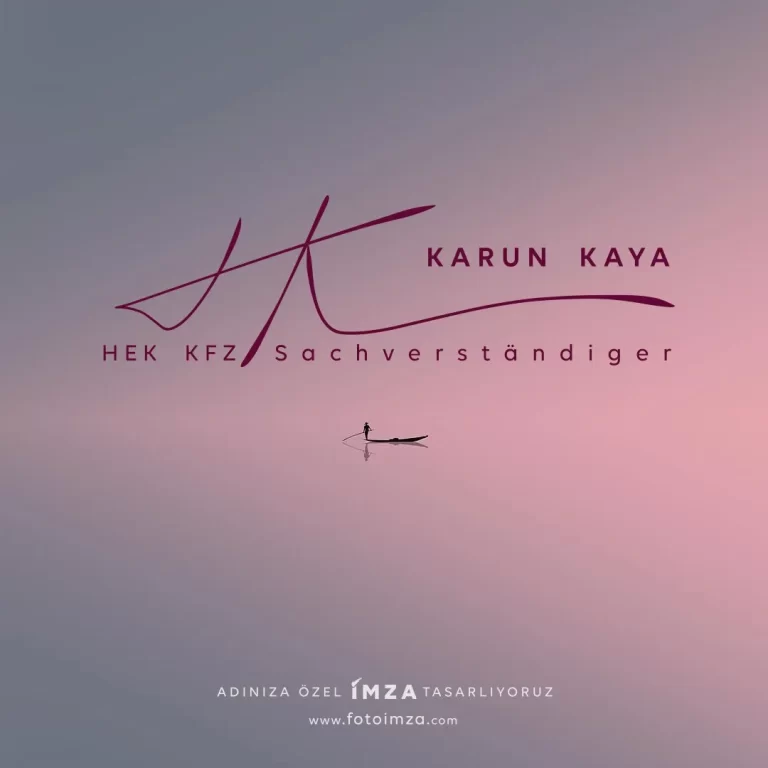 HK harfi ile imza logo tasarımı