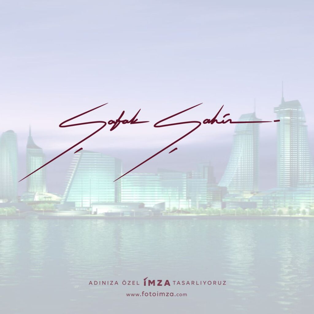 Şafak isim logo çalışması