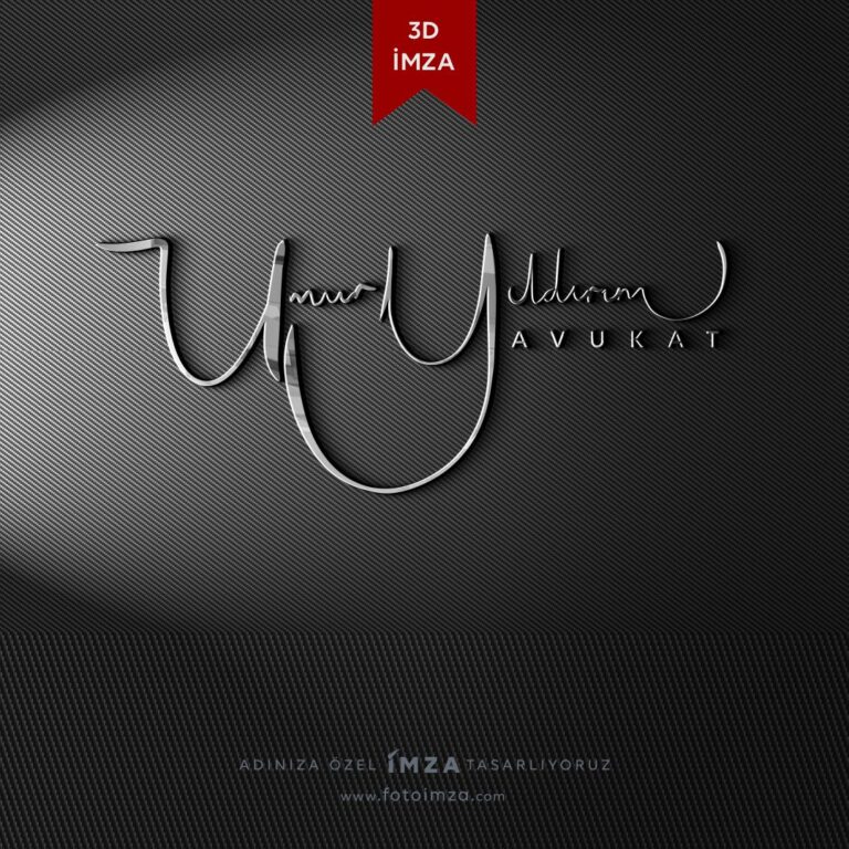 Avukat imza logo örneği 3D